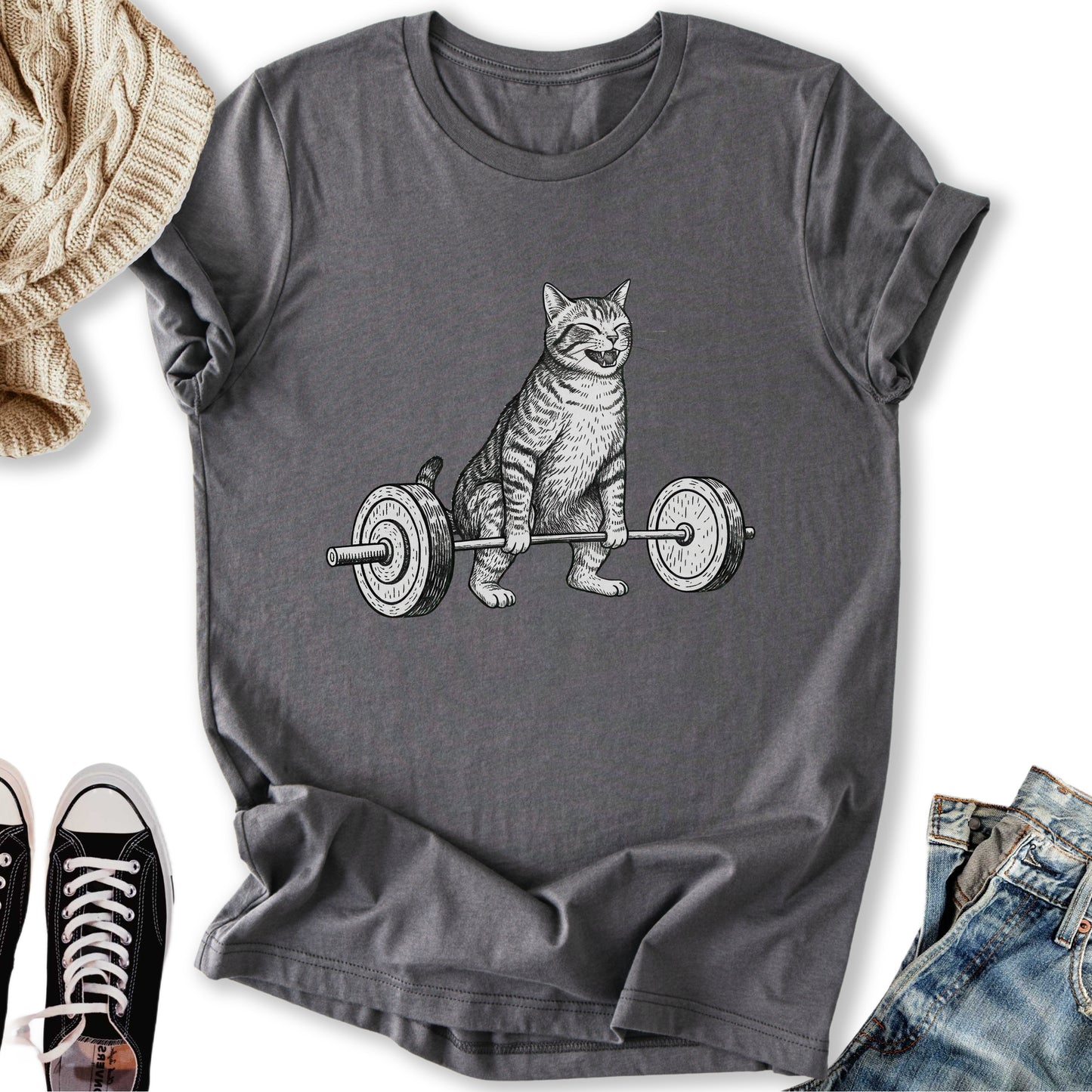 Deadlift Cat T-Shirt