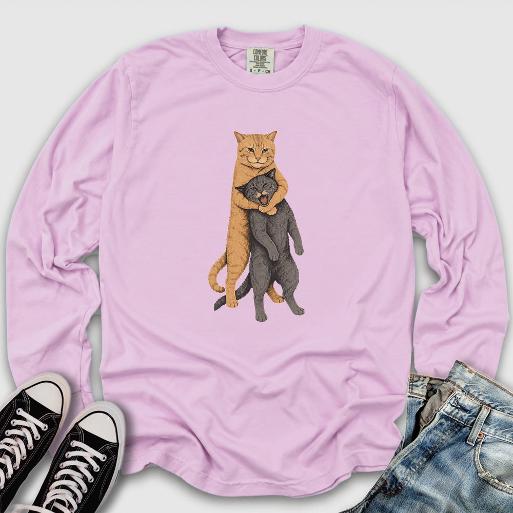 Cat Headlock Long Sleeve Tee