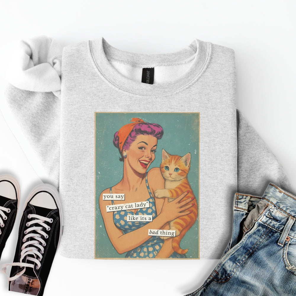 Retro Crazy Cat Lady Sweatshirt