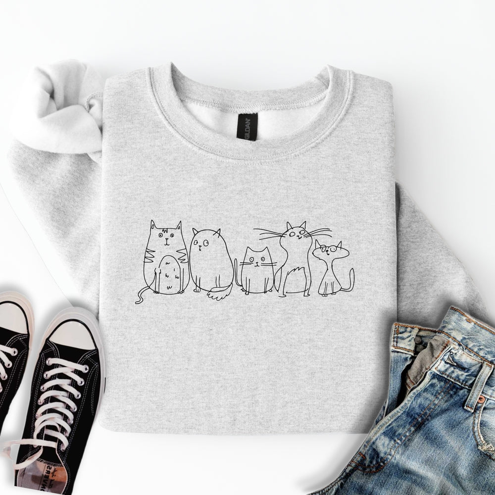 Vintage Cats Sketch Sweatshirt