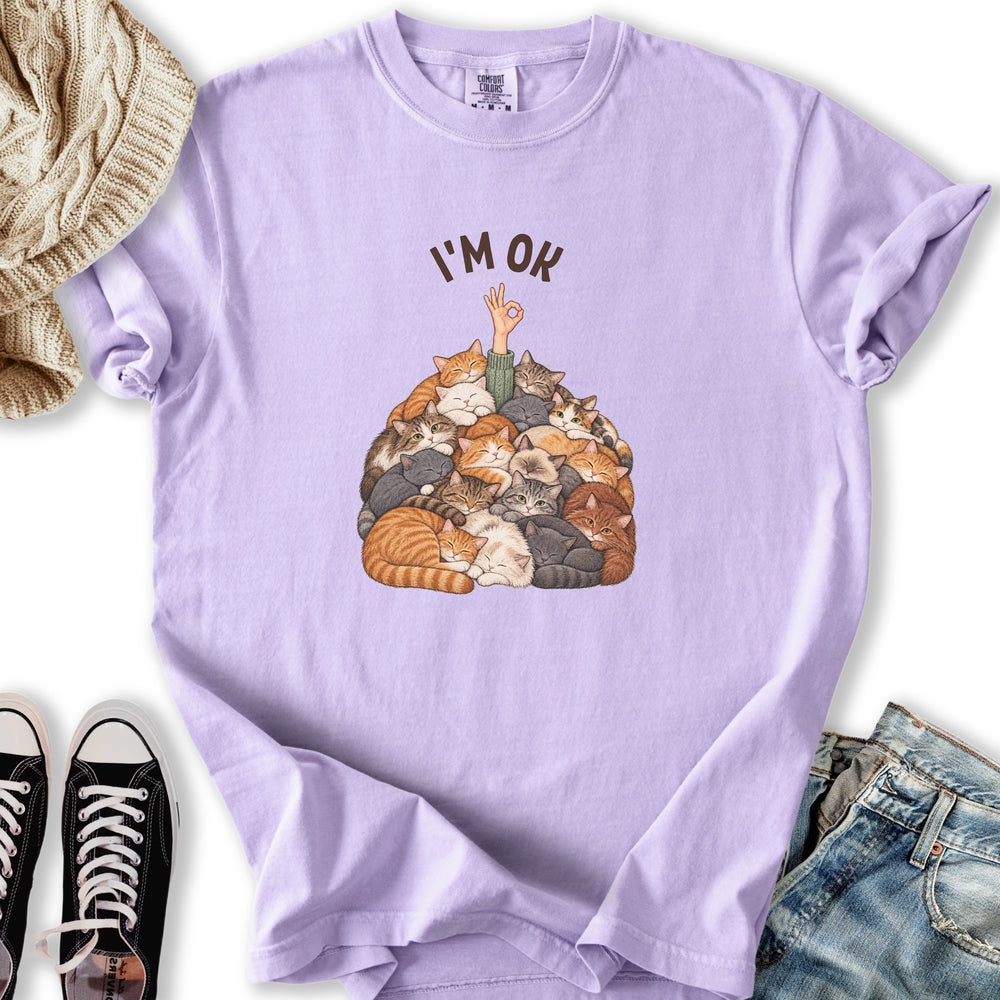 I'm Ok Cat Relaxed Tee