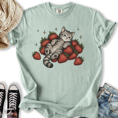 Strawberry Cat Relaxed Tee