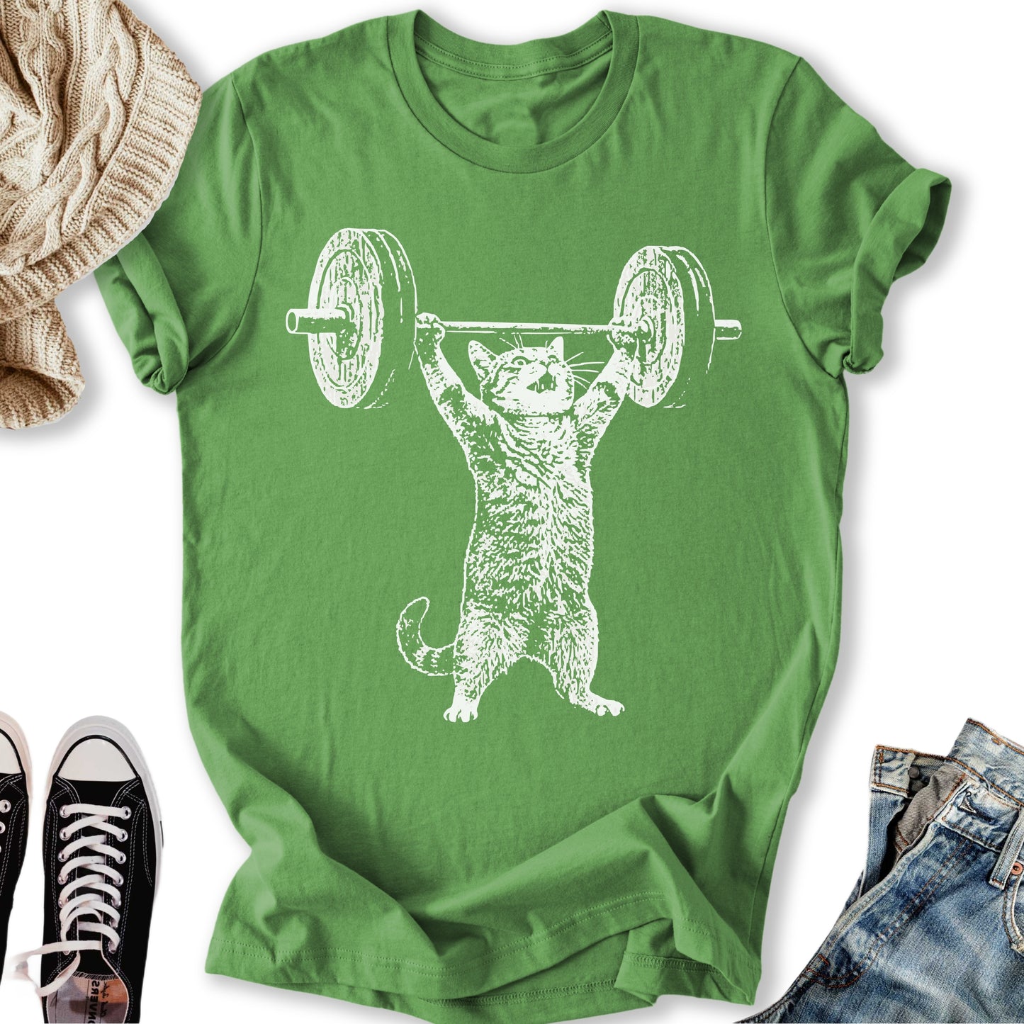Weight Lifter Cat  T-Shirt
