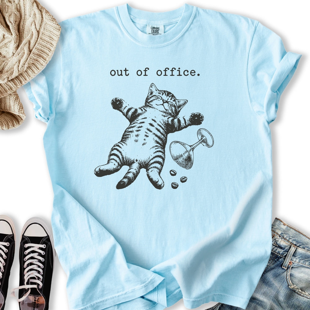 Out of Office Cat Relaxed Tee
