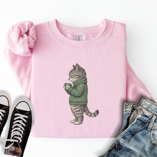 Cozy Tabby Cat Sweatshirt