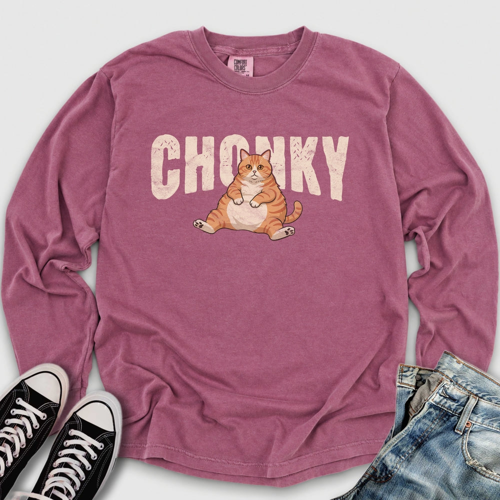 Chonky Orange Cat Long Sleeve Tee