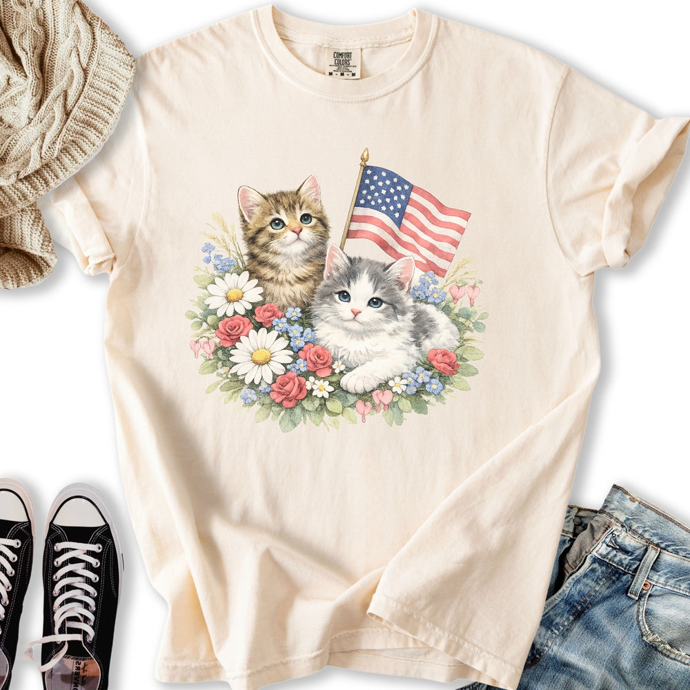 Vintage 4th July Kittens T-Shirt