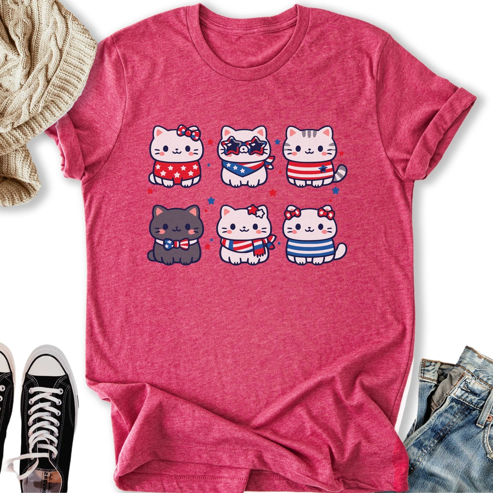 Cute Patriotic Cats T-Shirt