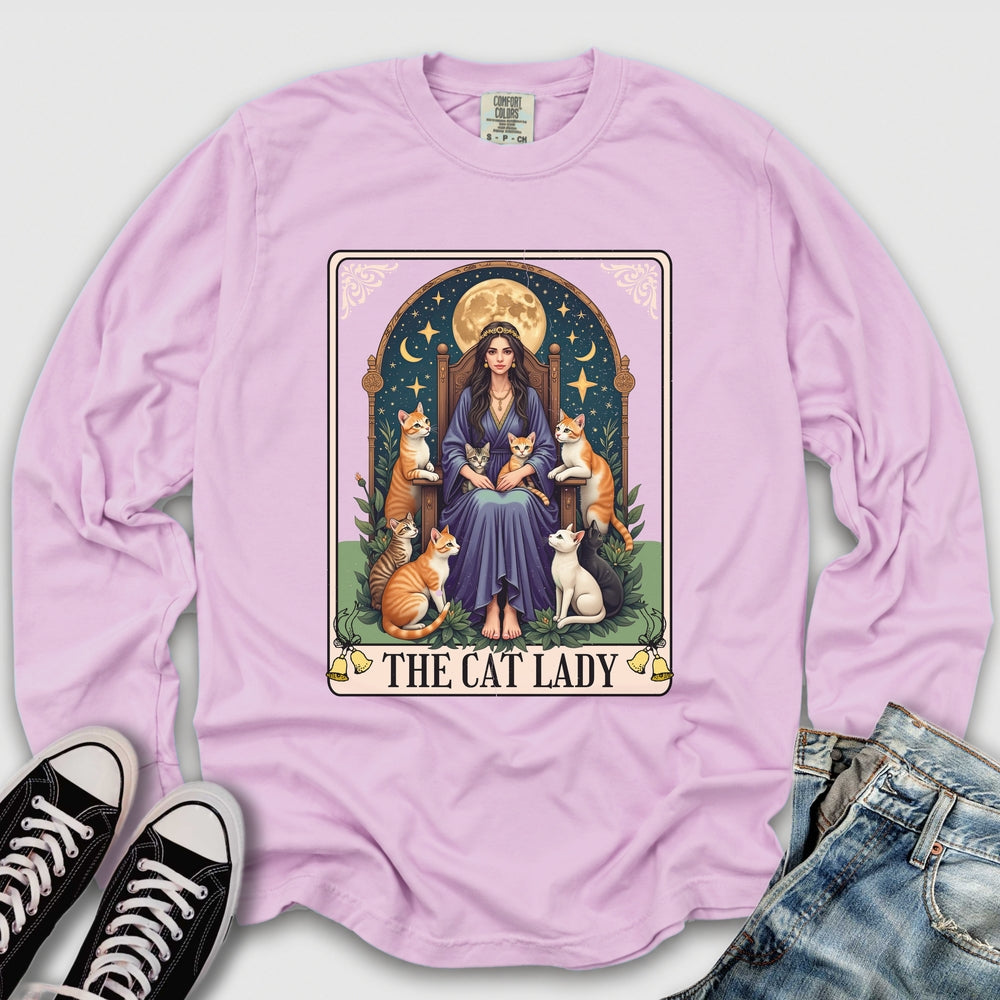 Ginger Cat Lady Tarot Long Sleeve Tee