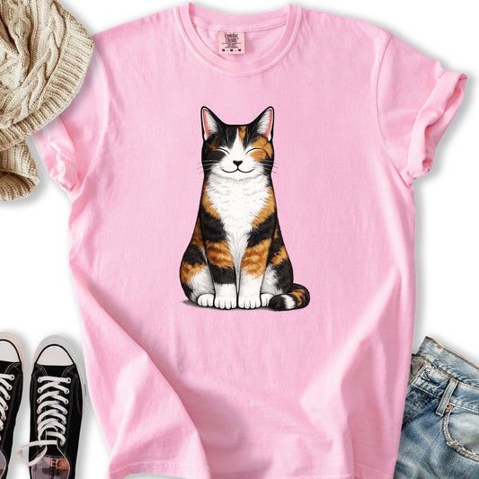 Smiling Calico Cat T-Shirt
