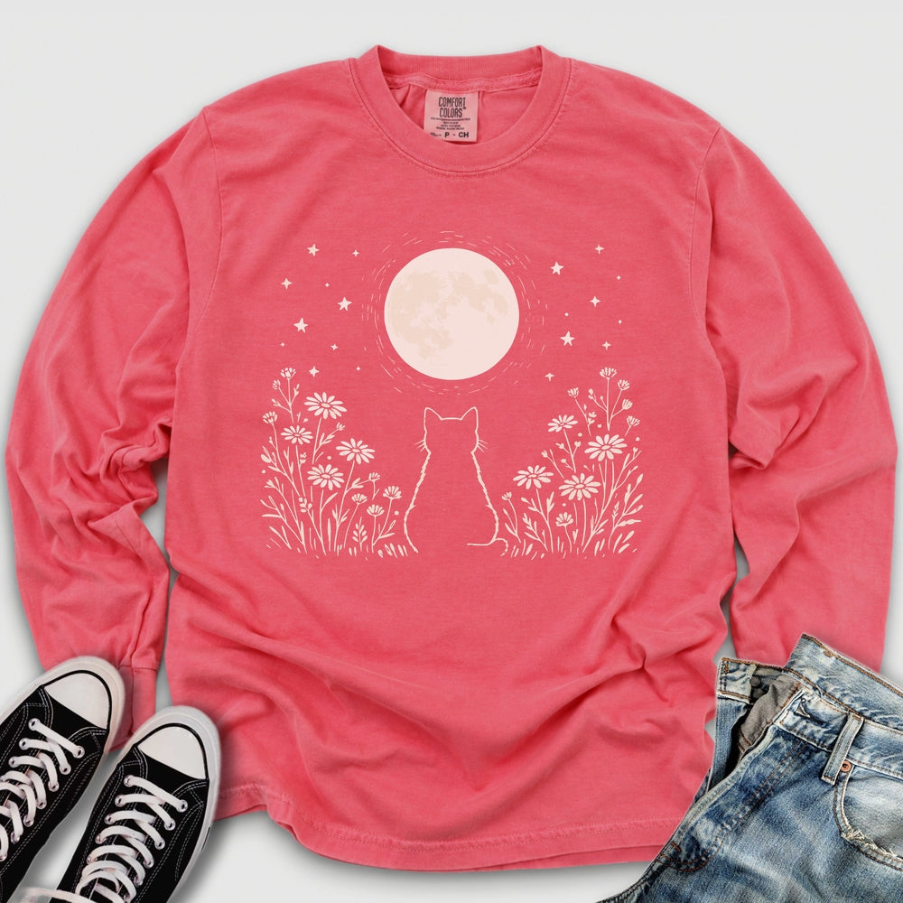 Kitten Moon Long Sleeve Tee