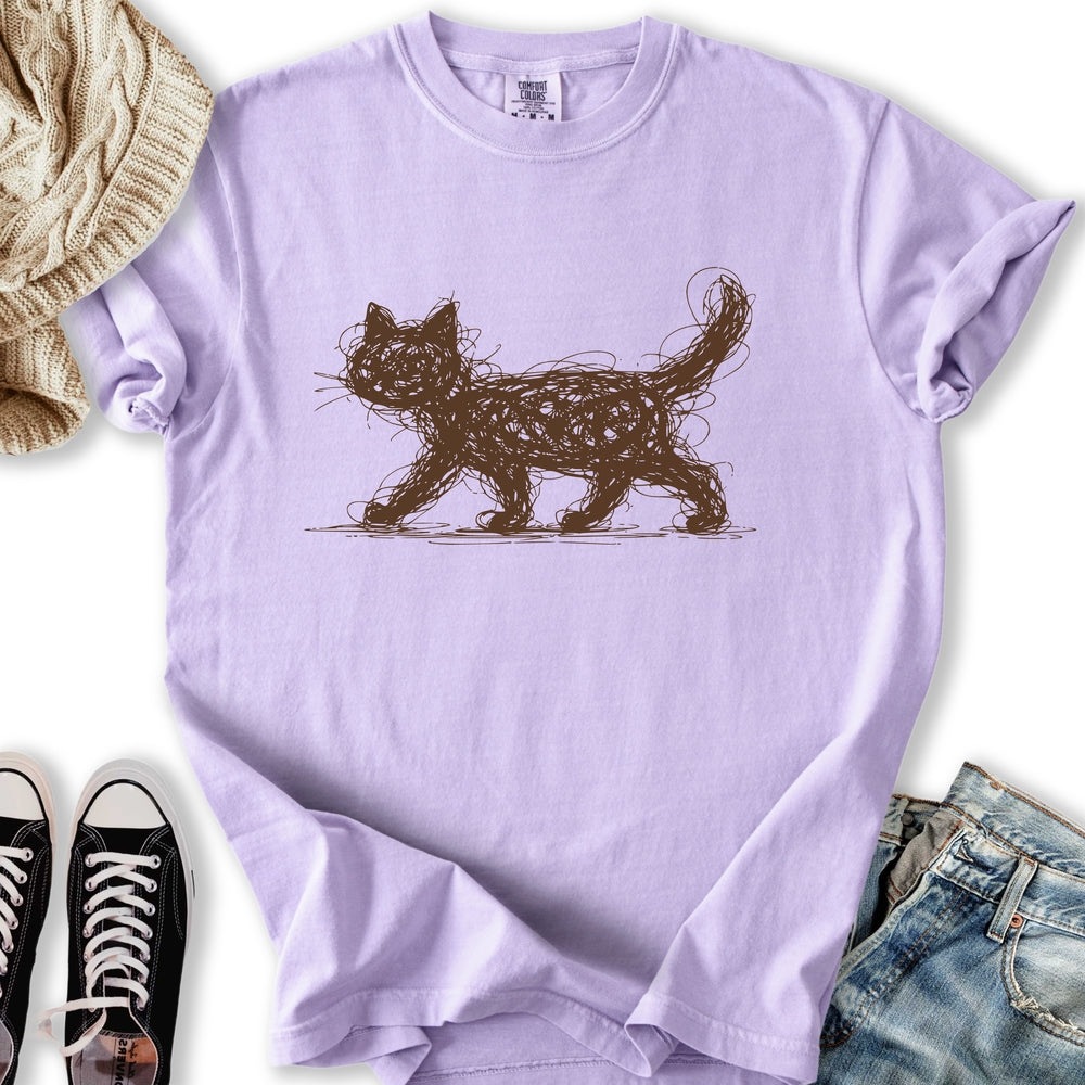 Scribbled Cat T-Shirt