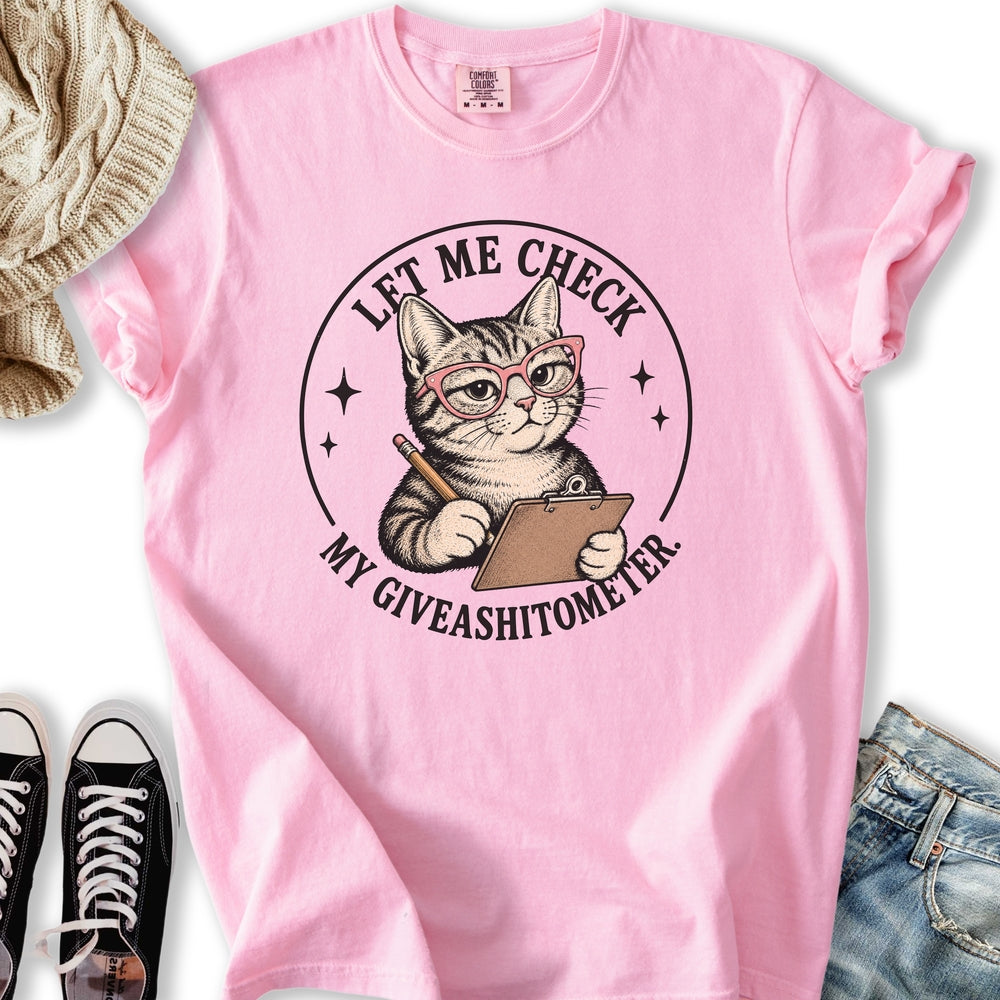 Giveashitometer Cat T-Shirt