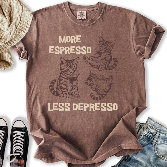 Less Depresso Cat Relaxed Tee