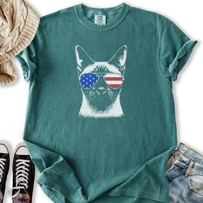 USA Aviator Siamese Cat T-Shirt