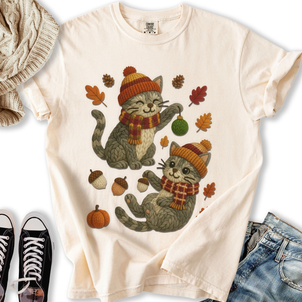 Fall Yarn Cats T-Shirt