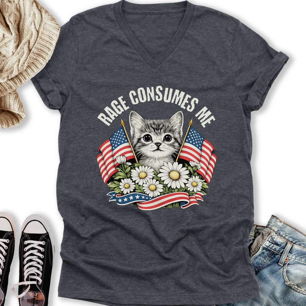 Rage Consumes Me II V-Neck Tee