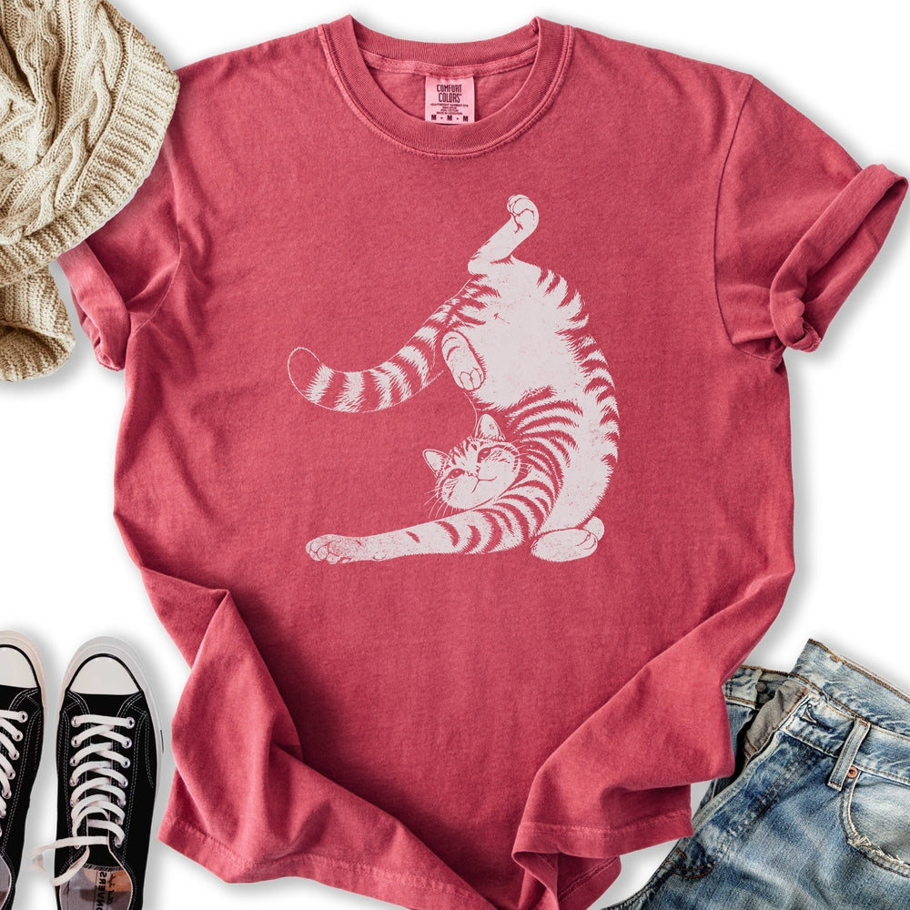 Cat Yoga Pose Relaxed Tee
