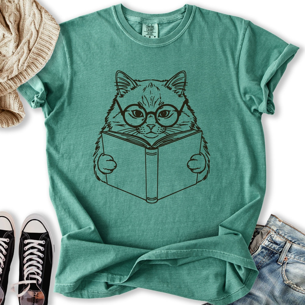Reading Cat T-Shirt