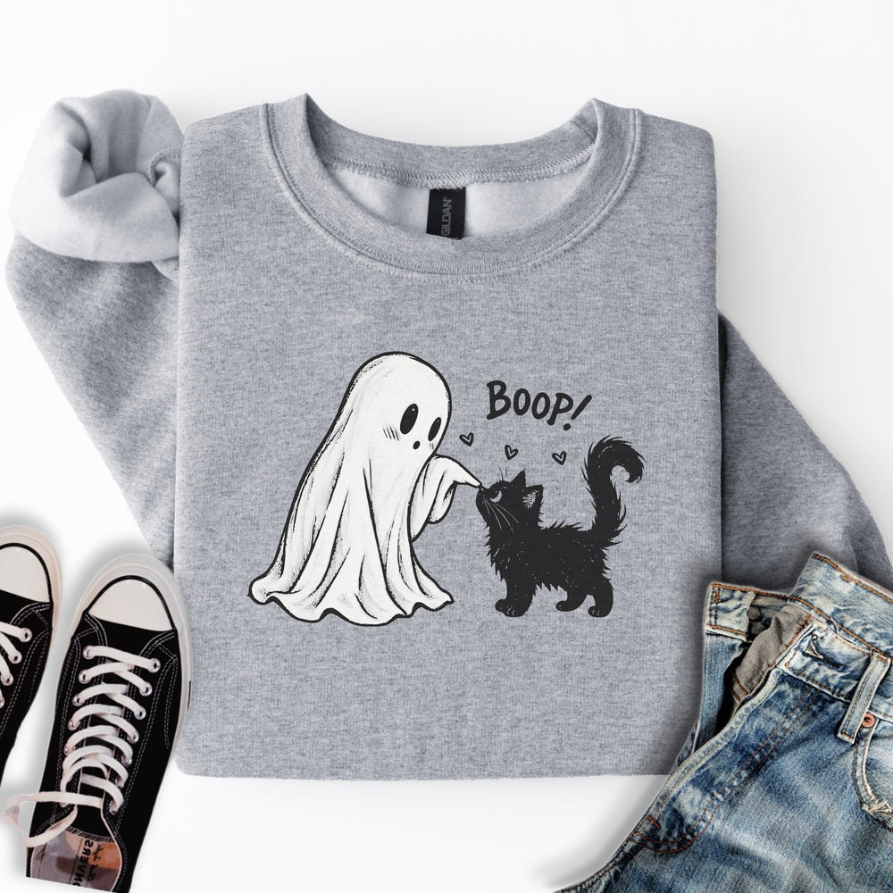 Boop Ghost and Cat Sweatshirt
