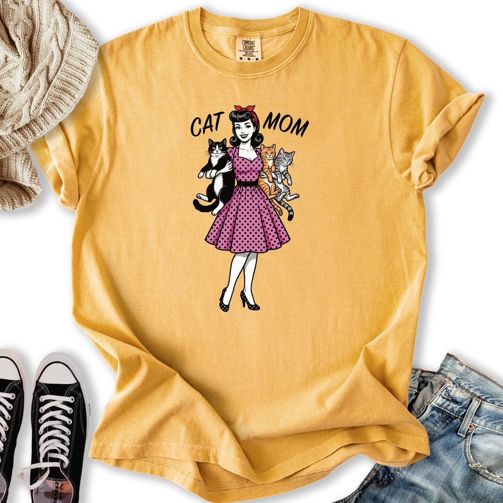 Retro Cat Mom T-Shirt