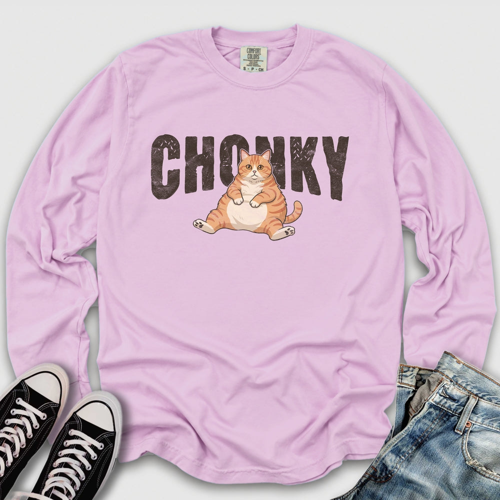 Chonky Orange Cat Long Sleeve Tee