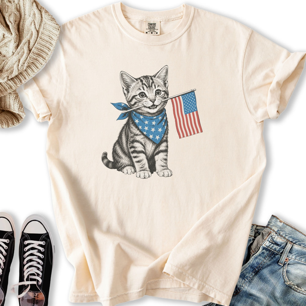 Cute July 4th Tabby T-Shirt