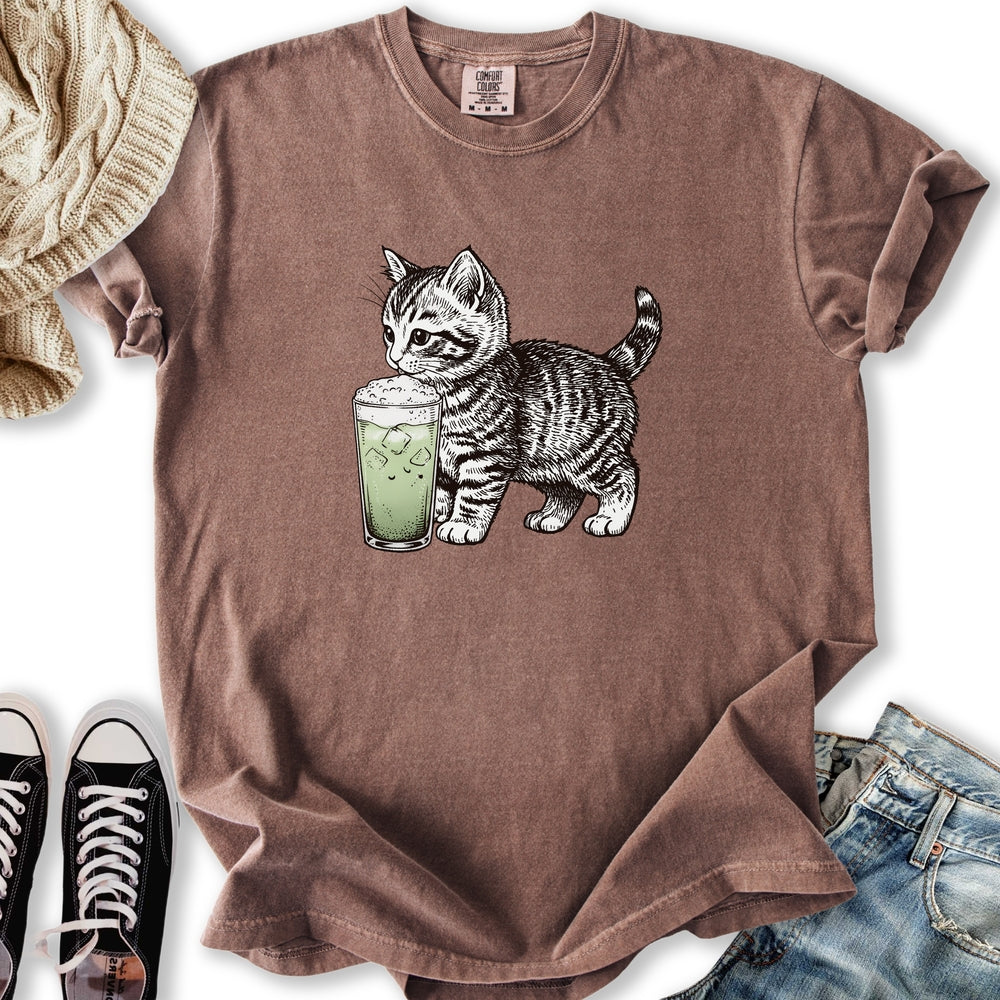 Kitten with Matcha T-Shirt