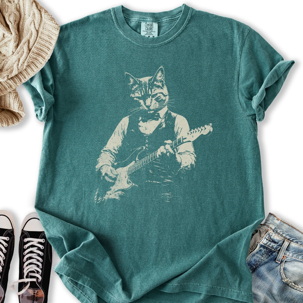 Cat Jammer Guitarist T-Shirt