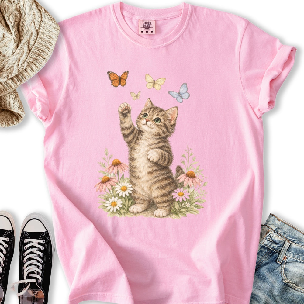 Vintage Garden Kitten T-Shirt