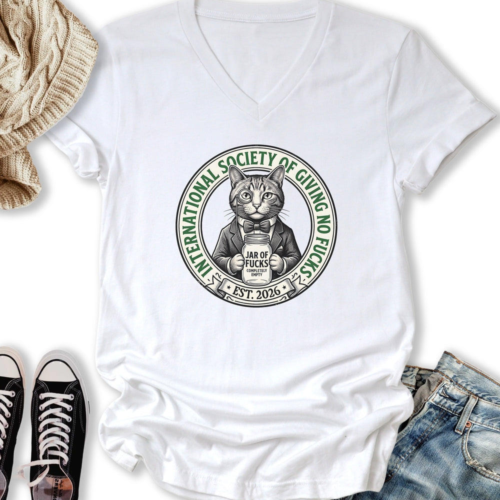 Not GAF Society V-Neck Tee