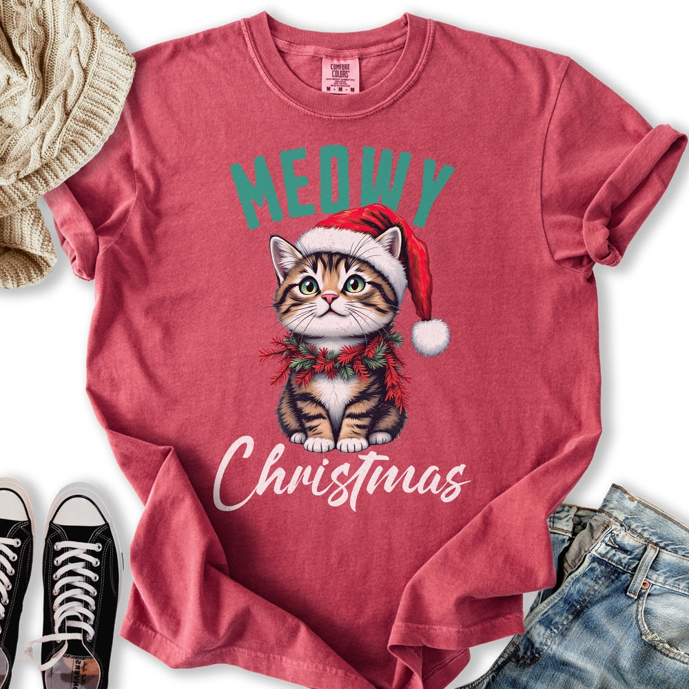 Meowy Christmas Kitten T-Shirt