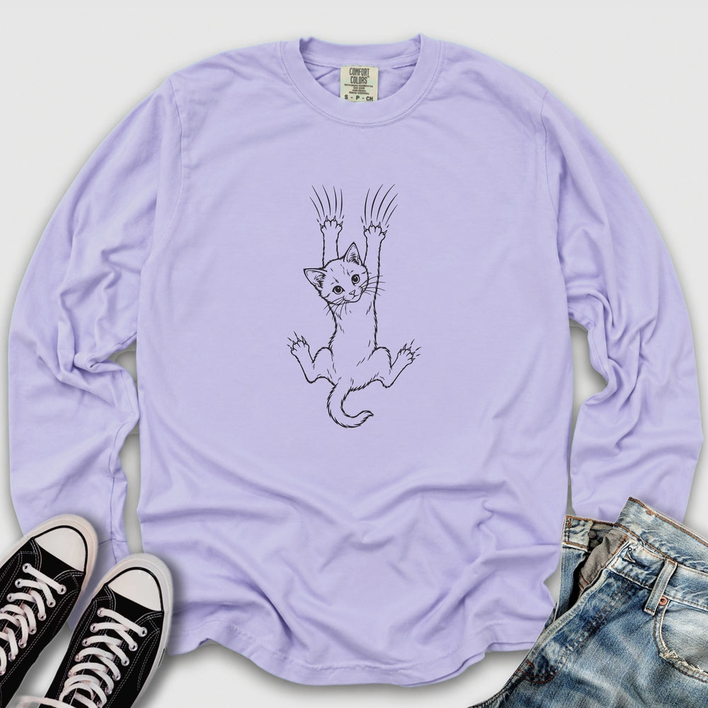 Falling Kitten Long Sleeve Tee