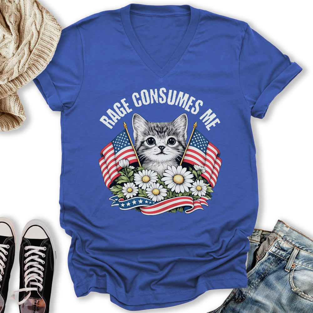 Rage Consumes Me II V-Neck Tee