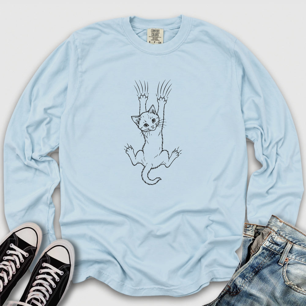 Falling Kitten Long Sleeve Tee