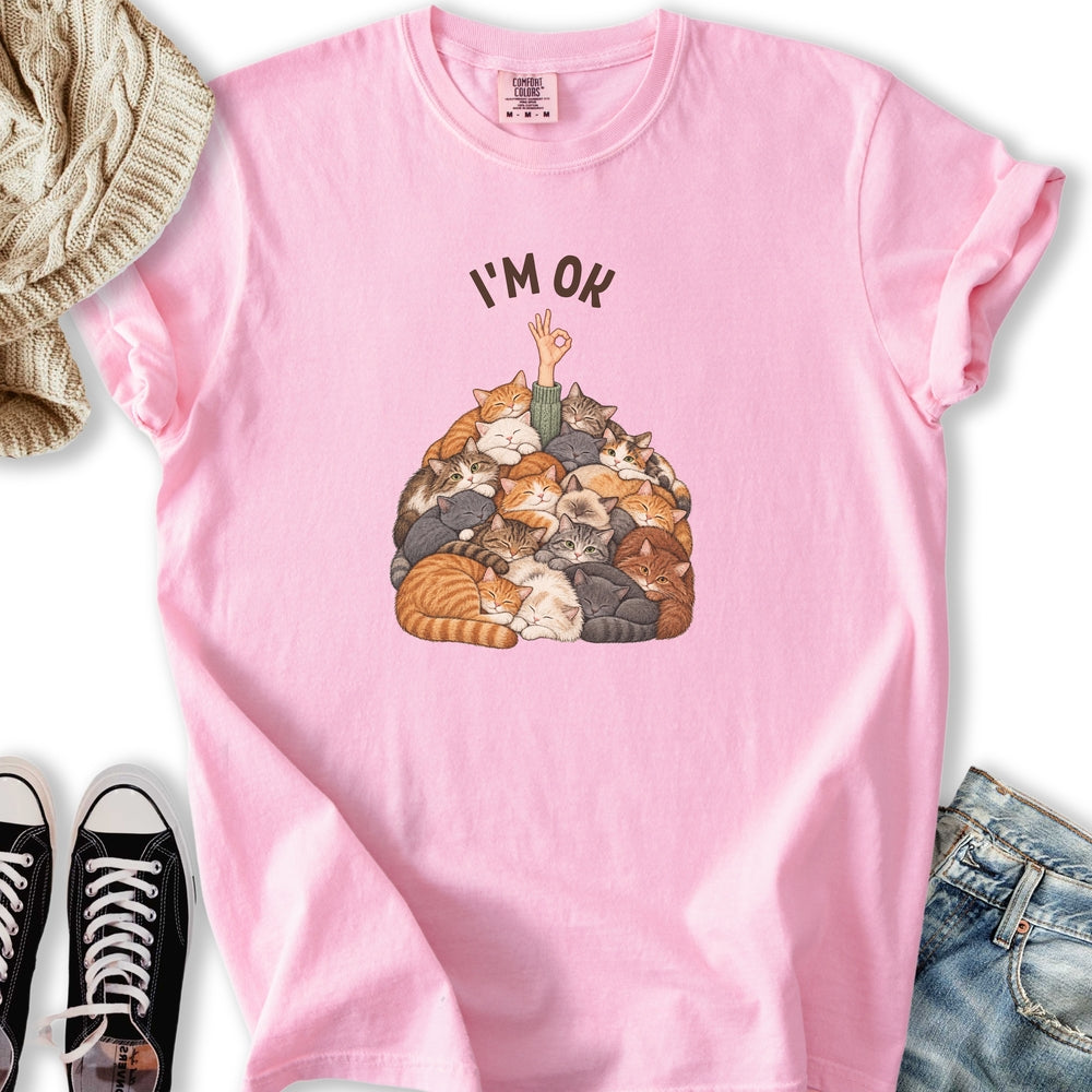 I'm Ok Cat Relaxed Tee