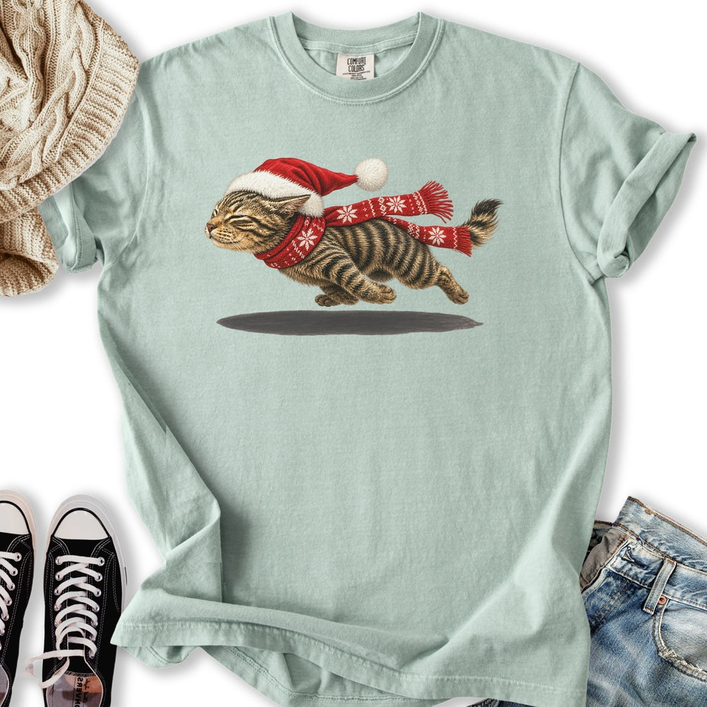Christmas Zoomies Cat Relaxed Tee