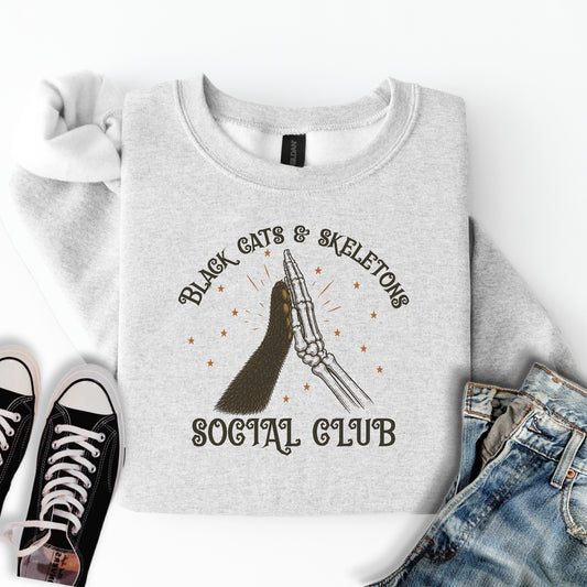 Black Cats & Skeletons Sweatshirt