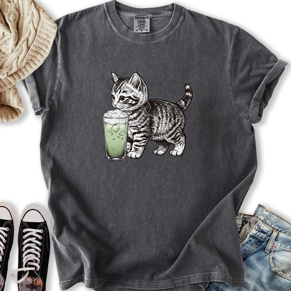 Kitten with Matcha T-Shirt