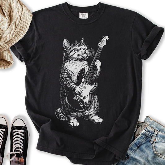 Electric Guitar Cat T-Shirt