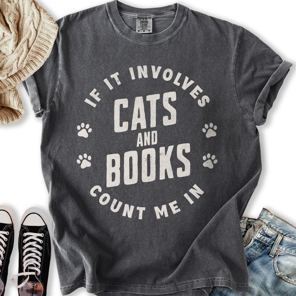 Involves Cats & Books T-Shirt