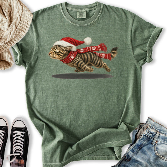 Christmas Zoomies Cat Relaxed Tee