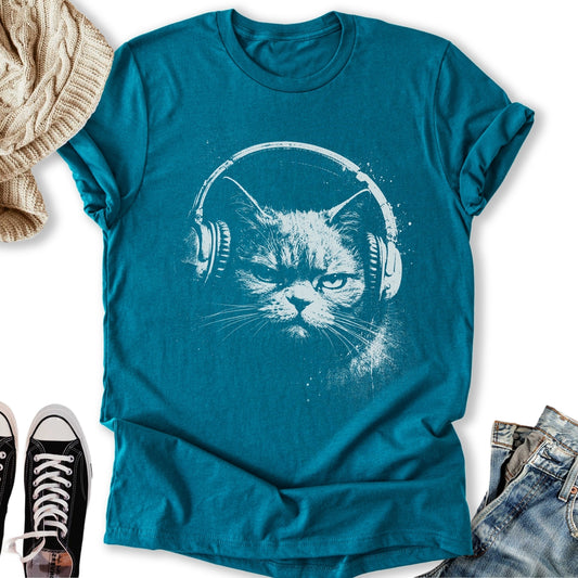 Headphones Cat Classic Tee