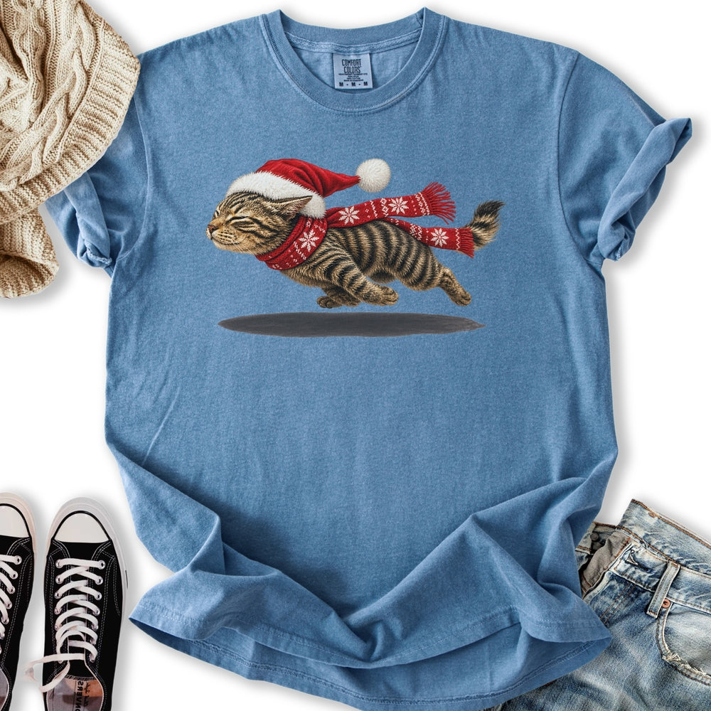 Christmas Zoomies Cat Relaxed Tee