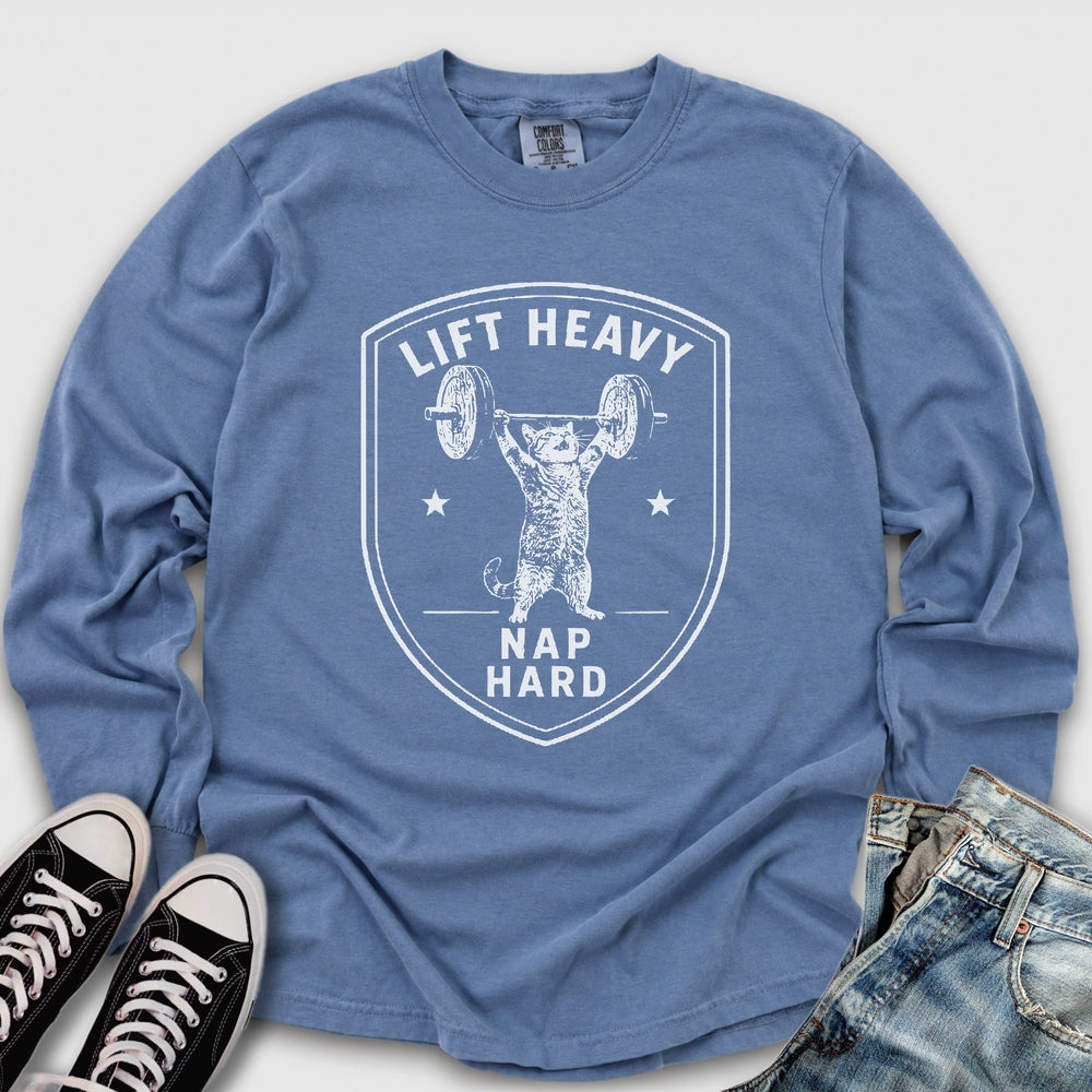 Lift Heavy Nap Hard Long Sleeve Tee