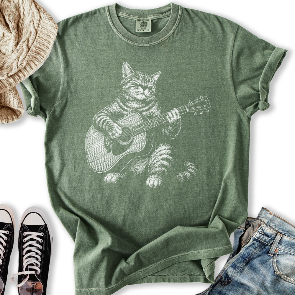 Acoustic Guitar Cat T-Shirt