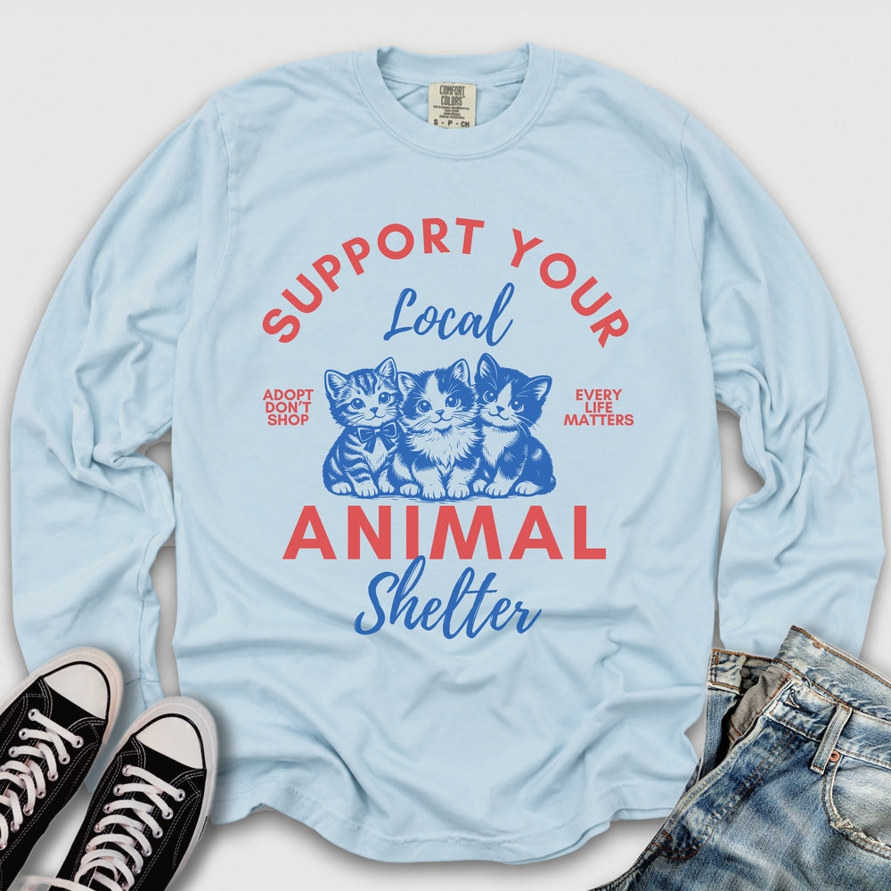 Animal Shelter Support Long Sleeve Tee
