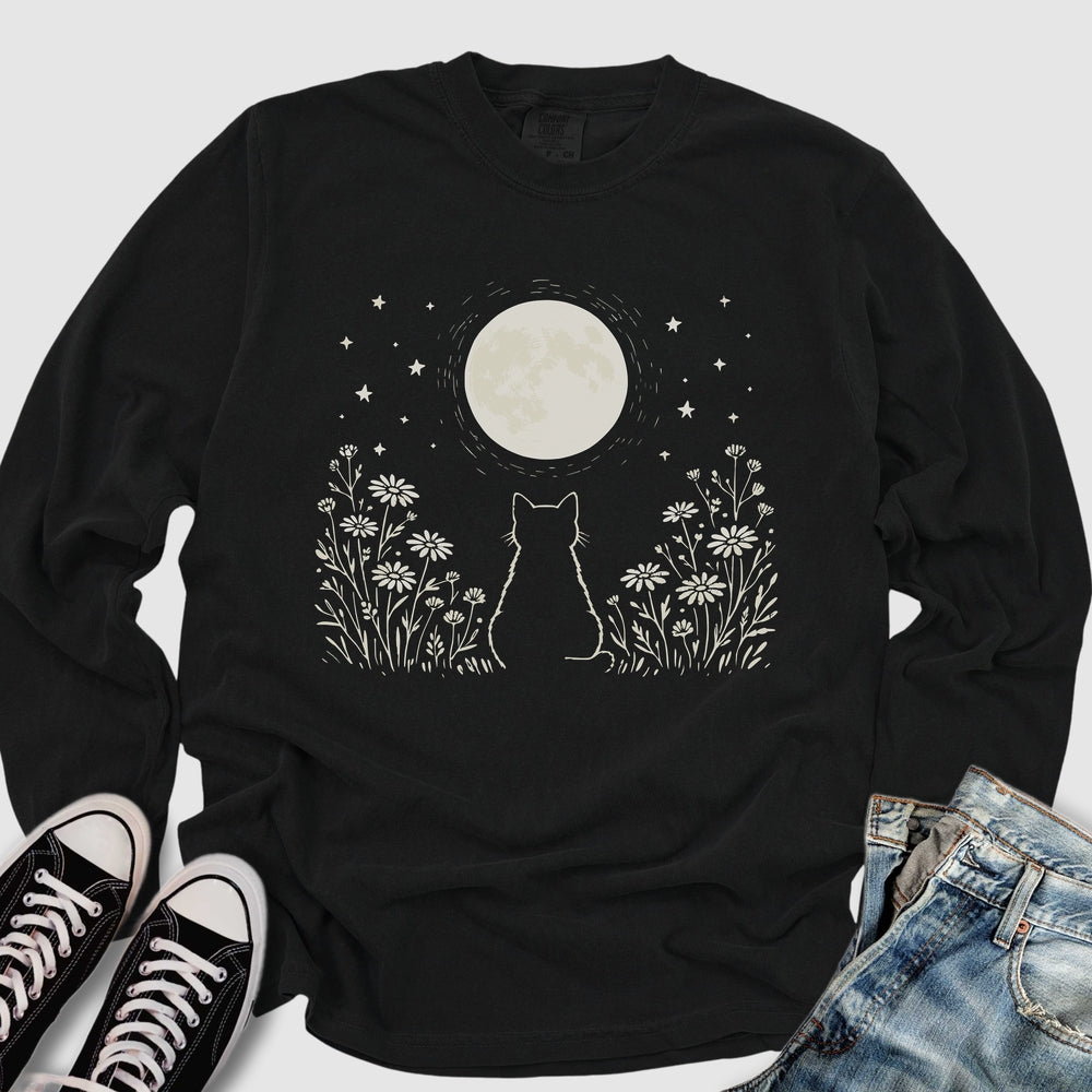 Kitten Moon Long Sleeve Tee