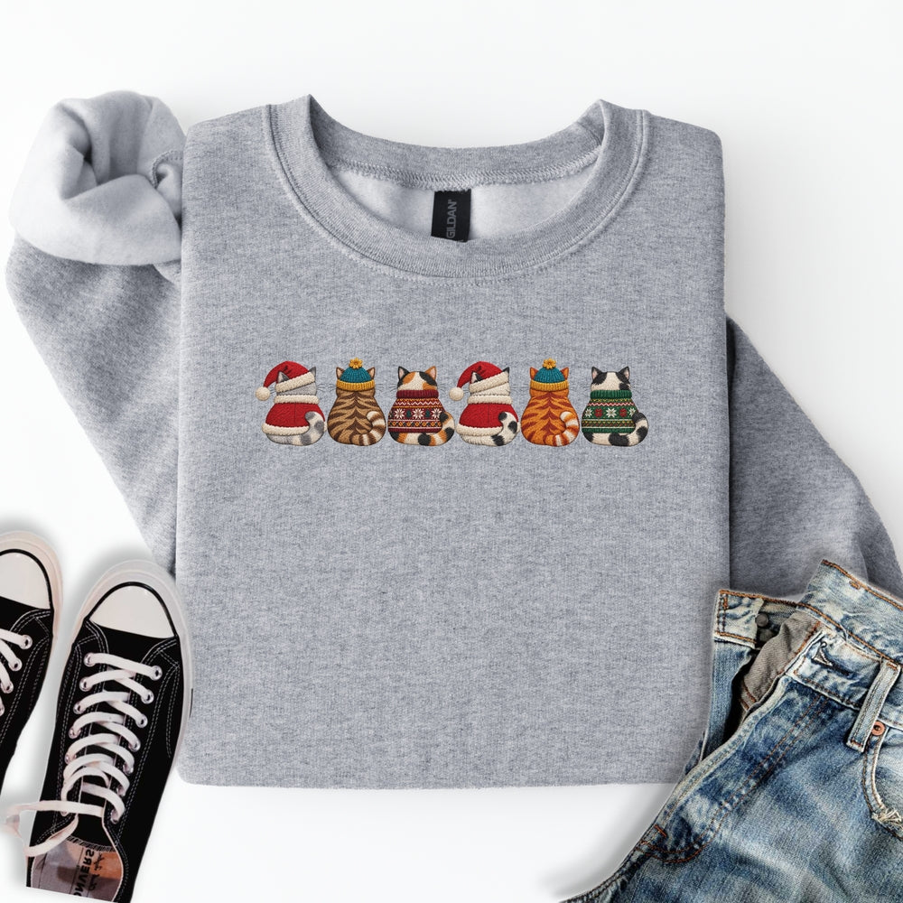 Christmas Sweater Cats Sweatshirt