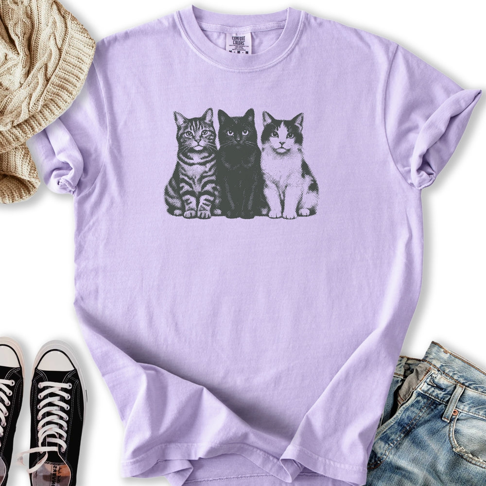Three Cats Relaxed Tee